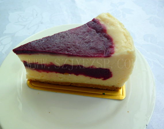 <b>仿真蛋糕食品模型：紫署蛋糕仿真菜</b>