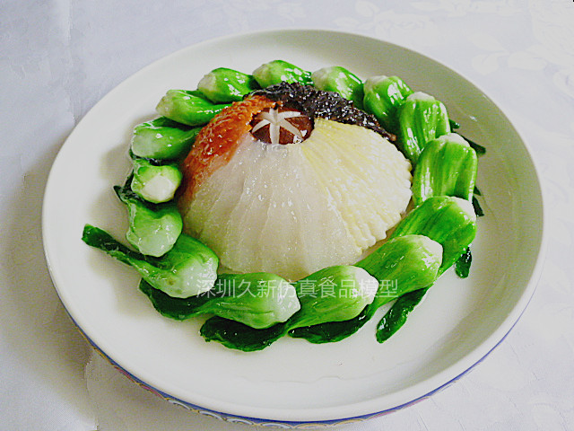 食品模型 蚝油生菜胆模型